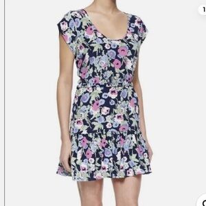 Joie Belinda Silk Flounce Mini Dress